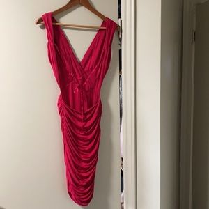 Fuchsia Pink Backless Dress